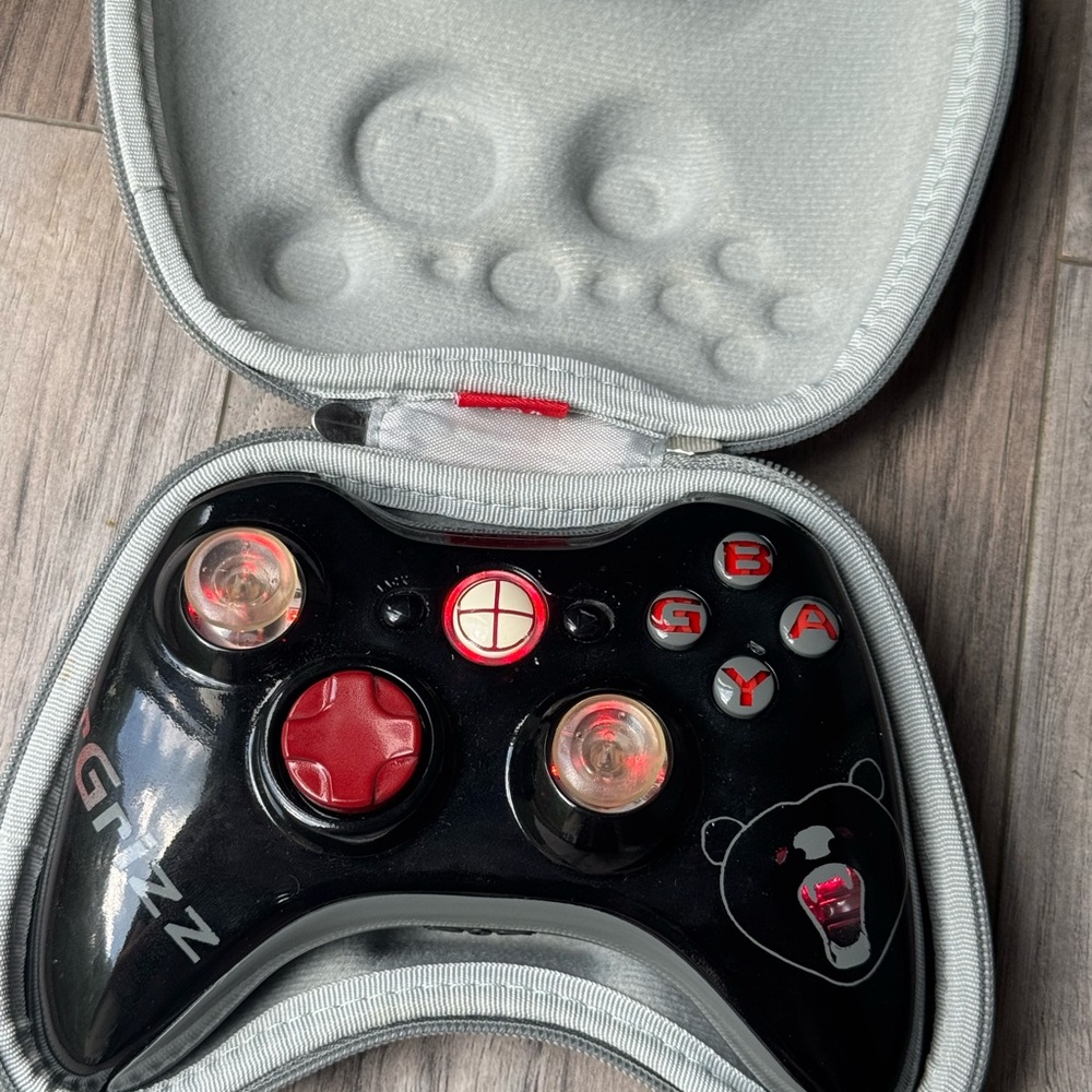Microsoft Black and Red Xbox Controller